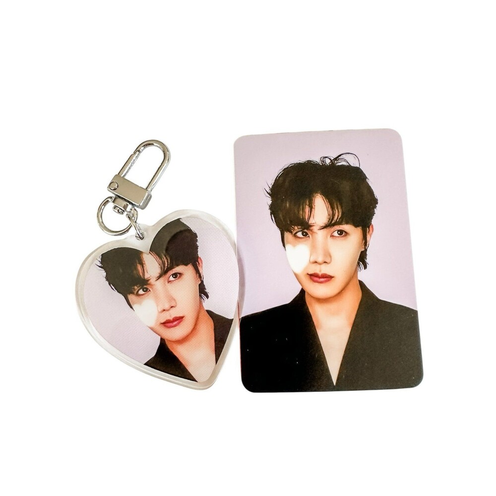 J-Hope Hobi BTS army keychain Purple Heart bt21 kpop photo pic pc